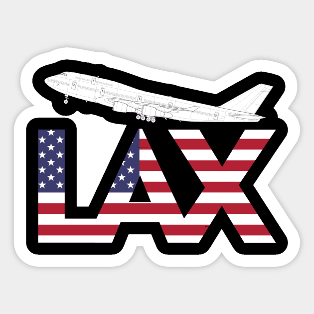 LAX Airport Sticker by Max 8 Aviation Gear